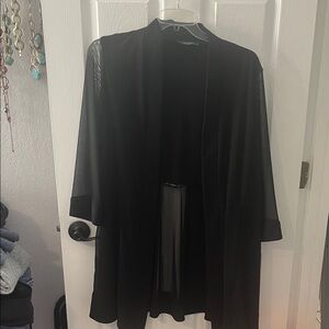 R&M Richards Black Sheer Cardigan